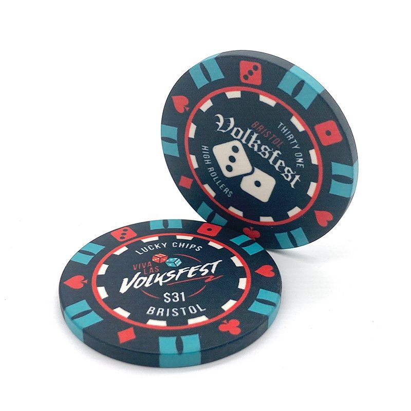 Customized professional two-color new composite poker chip set Luxury high-quality round chip set
