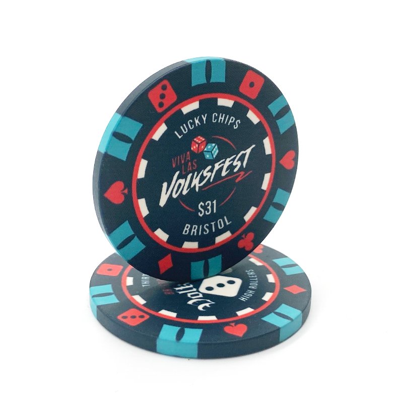 Customized professional two-color new composite poker chip set Luxury high-quality round chip set