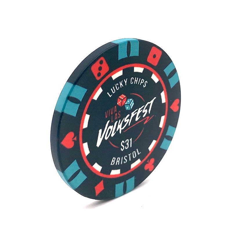 Customized professional two-color new composite poker chip set Luxury high-quality round chip set