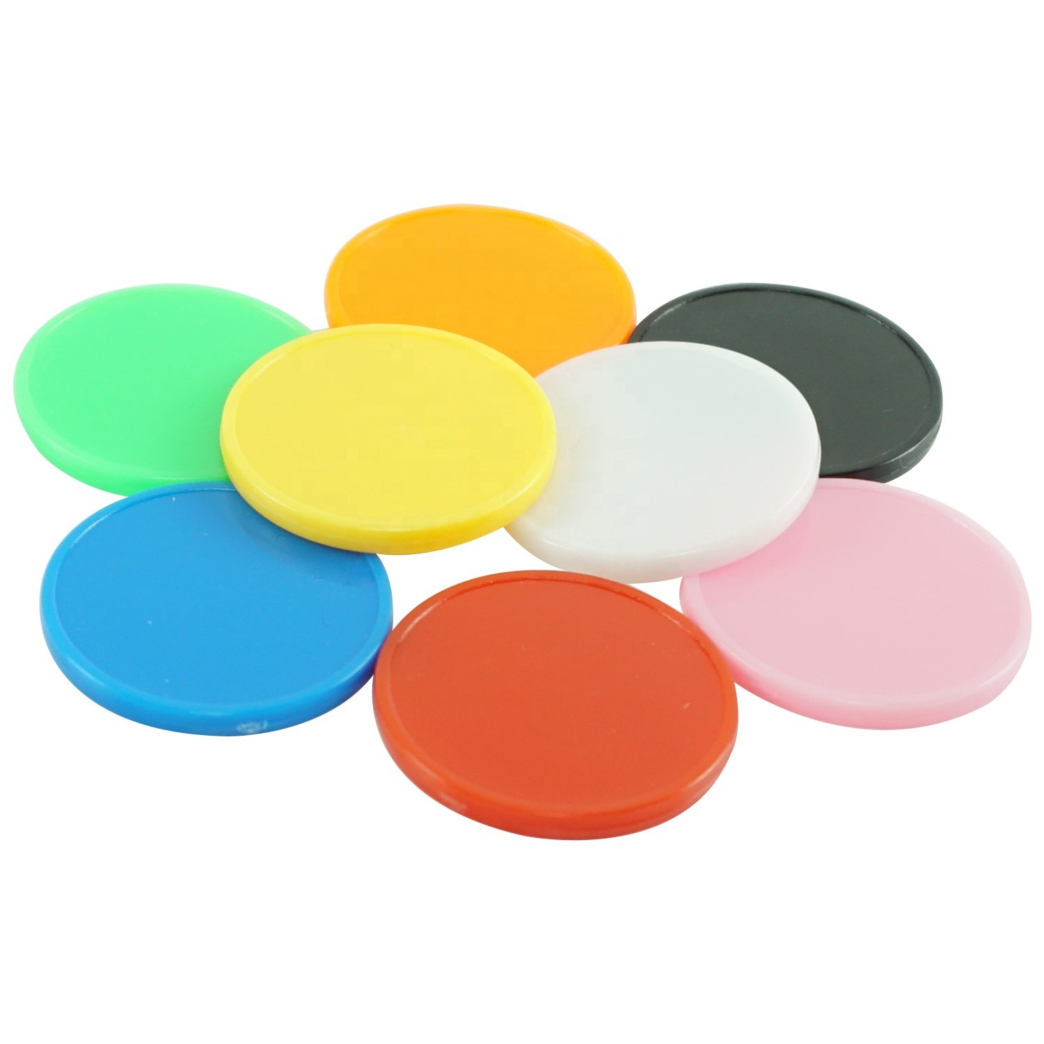 25 mm colorful 1inch opaque custom tokern coins poker chips plastic learning counting counters game