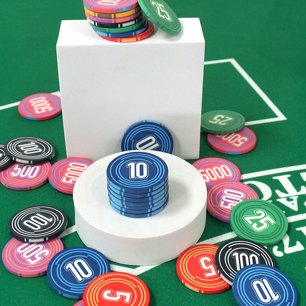Casino poker room professional ceramic poker chips set 500 1000pcs custom casino chip design with gray high-grade aluminum box