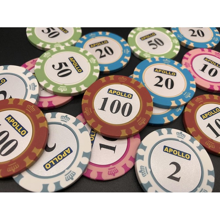 100 Piece Professional Poker Game Stripe Chip Set Texas Casino PP Clay Chips