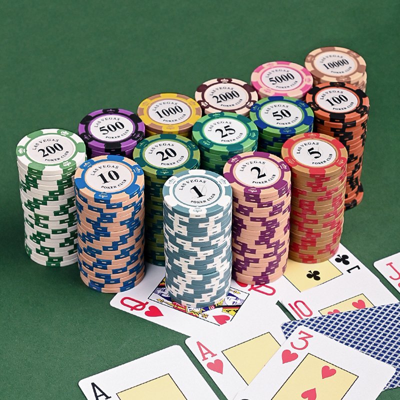 Hot Sale High Quality Professional Multi-denomination Clay Poker Chips Sets for Party Entertainment Casino