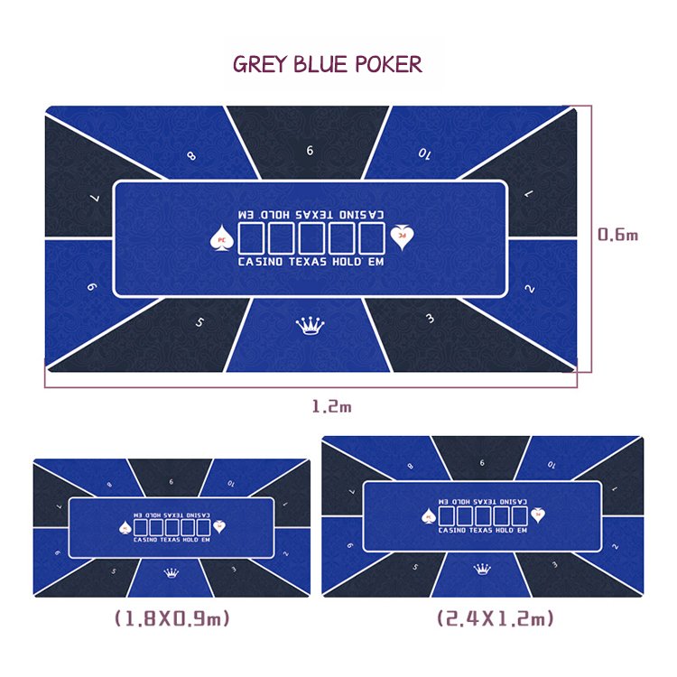 2023 factory supply high quality custom Texas Hold'em Set Mat for Casino poker OEM design and size Rubber Poker Table Mat