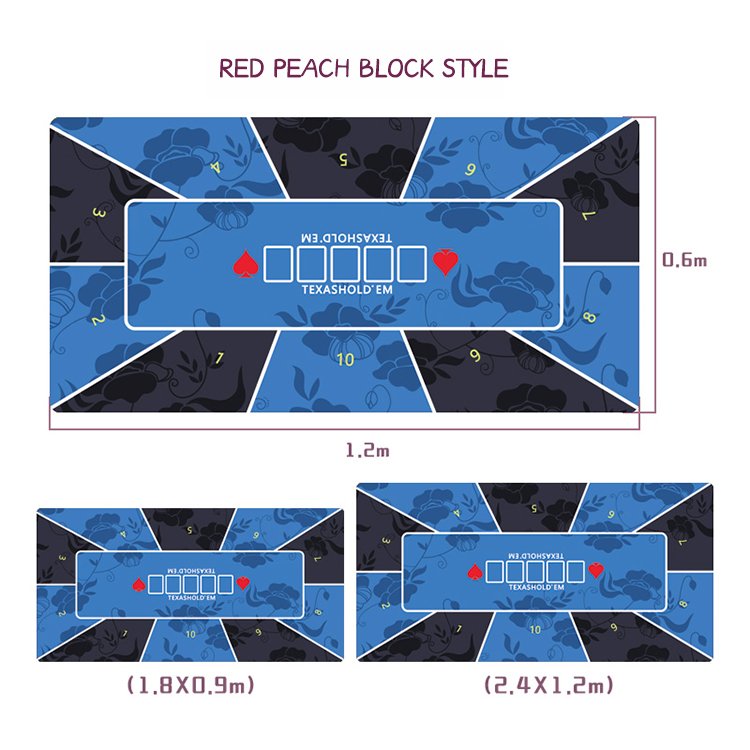 2023 factory supply high quality custom Texas Hold'em Set Mat for Casino poker OEM design and size Rubber Poker Table Mat