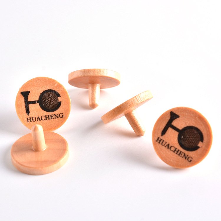 Golf Ball Marker Wholesale Personalize Custom Printed Wooden Bamboo Golf Hat Clip Ball Marker Customized Poker Chip Ball Marker