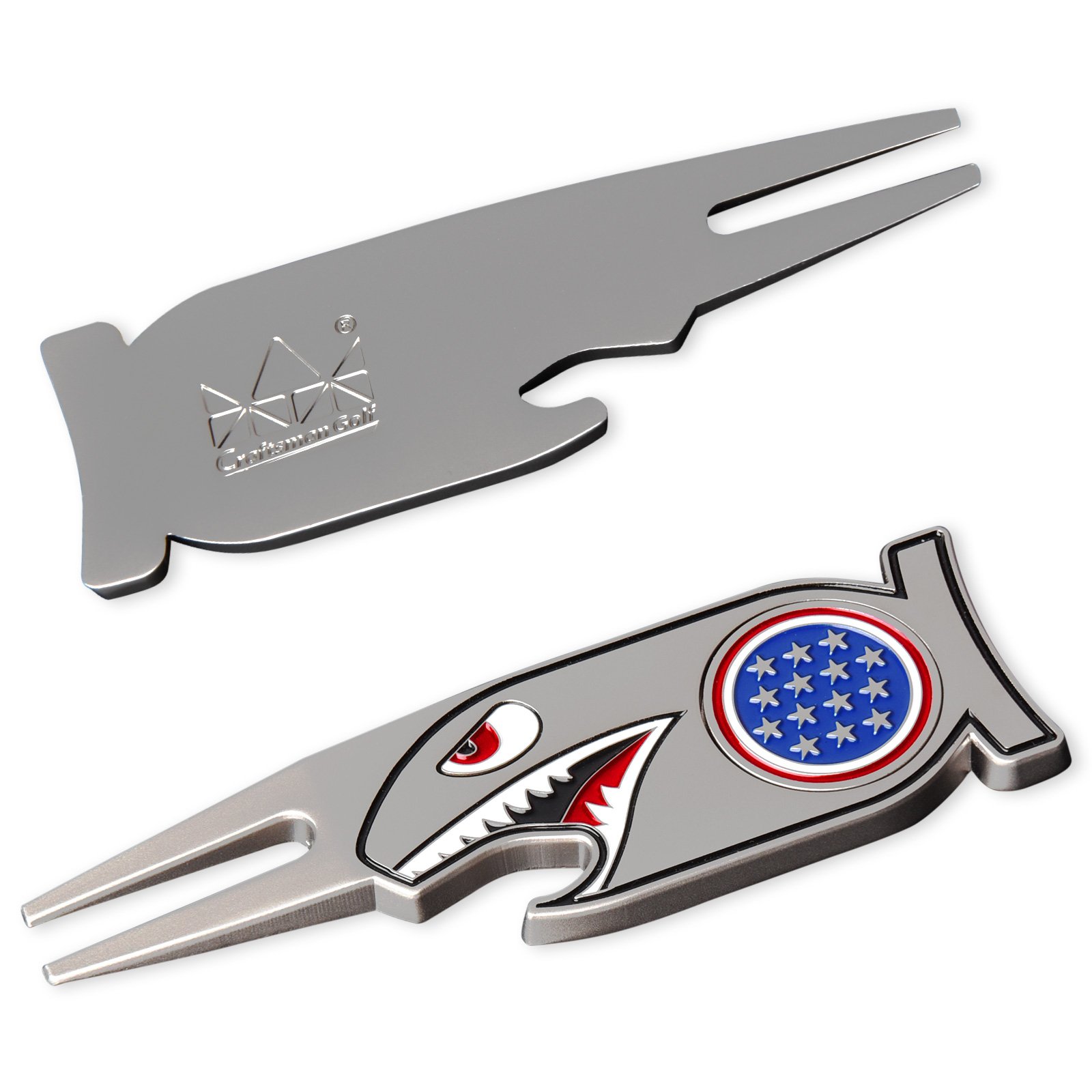Wholesale Custom Logo Zinc Alloy Stainless Steel Creative Golf Ball Marker Hat Clip Divot Repair Tool Golf Accessories
