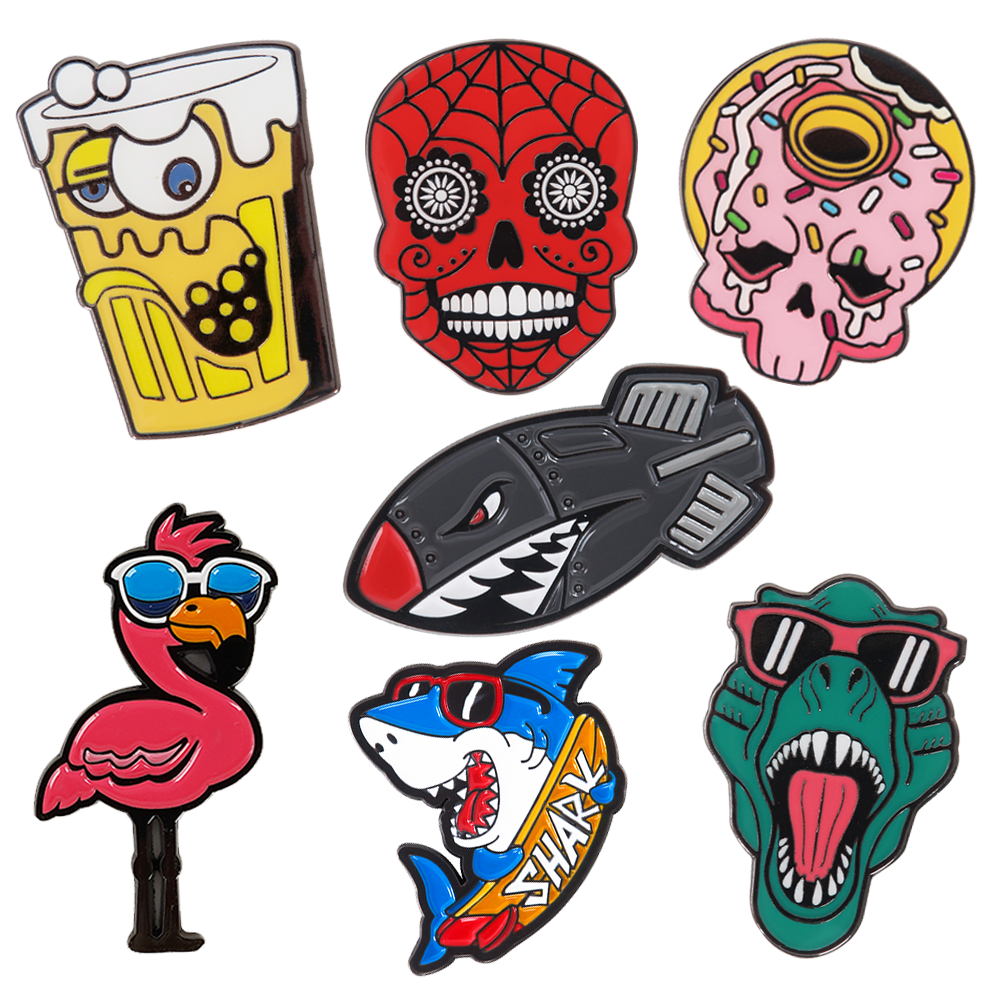 Wholesale Custom Logo Zinc Alloy Stainless Steel Creative Golf Ball Marker Hat Clip Divot Repair Tool Golf Accessories