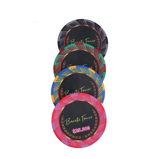 Free For Design and Samples Professional Casino Ceramic Poker Chips Set For 10g and 12g Of Any Design Poker Chip For Sale