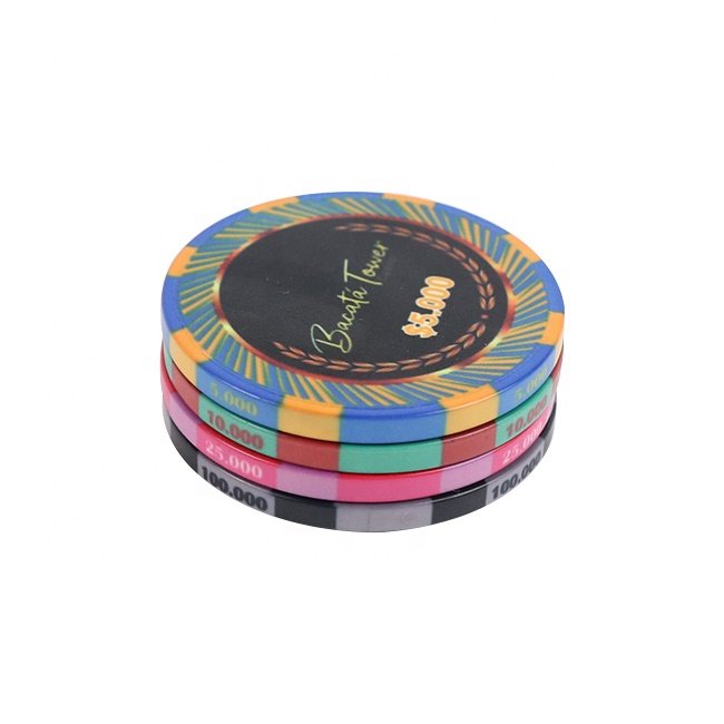 Free For Design and Samples Professional Casino Ceramic Poker Chips Set For 10g and 12g Of Any Design Poker Chip For Sale