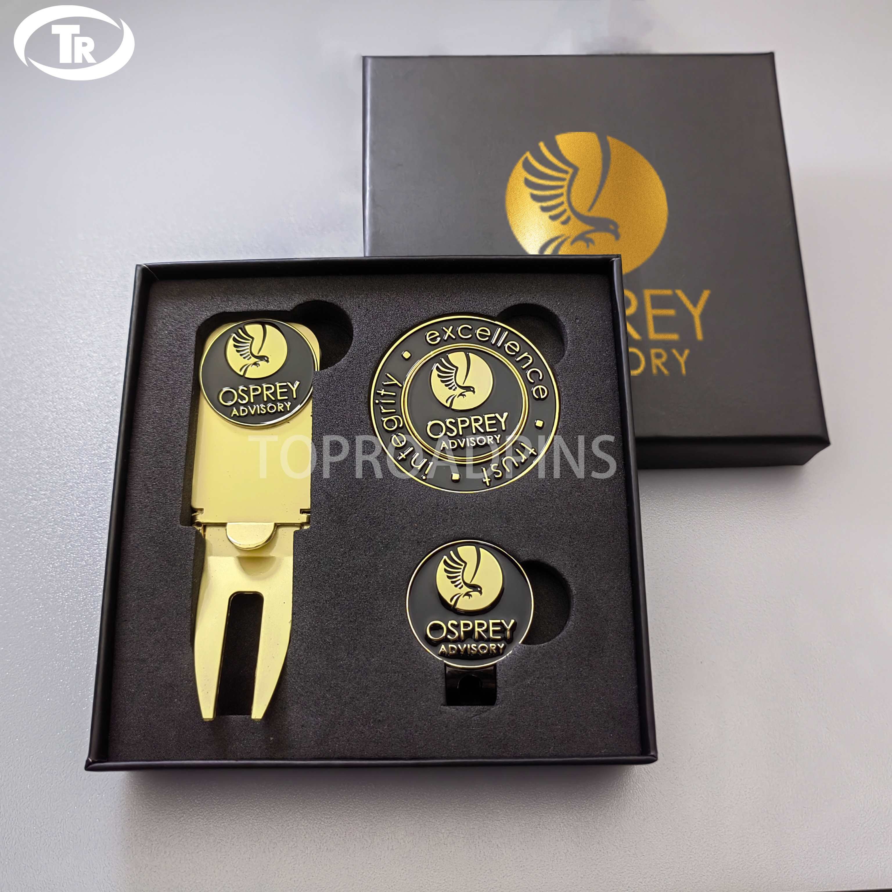 Golf Club Gift Set Bulk Sport Course Distance 3D Disc Poker Chip Custom Metal Magnetic Golf Ball Marker Golf Marker Hat Clip
