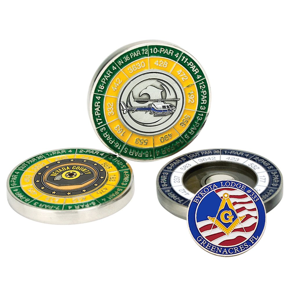 custom remove ball marker golf chip company logo metal poker chip and magnet ball marker