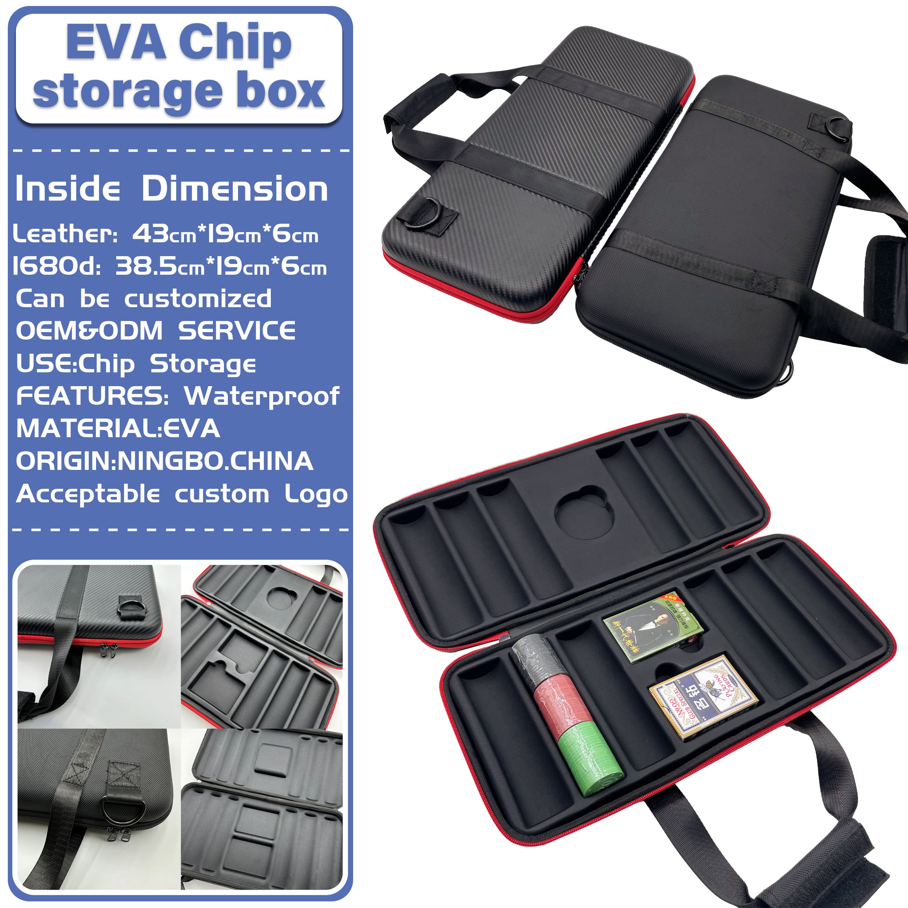 OEM ODM Factories Professional Casino Chip Poker Box Game Set Eva Hard Chip Case