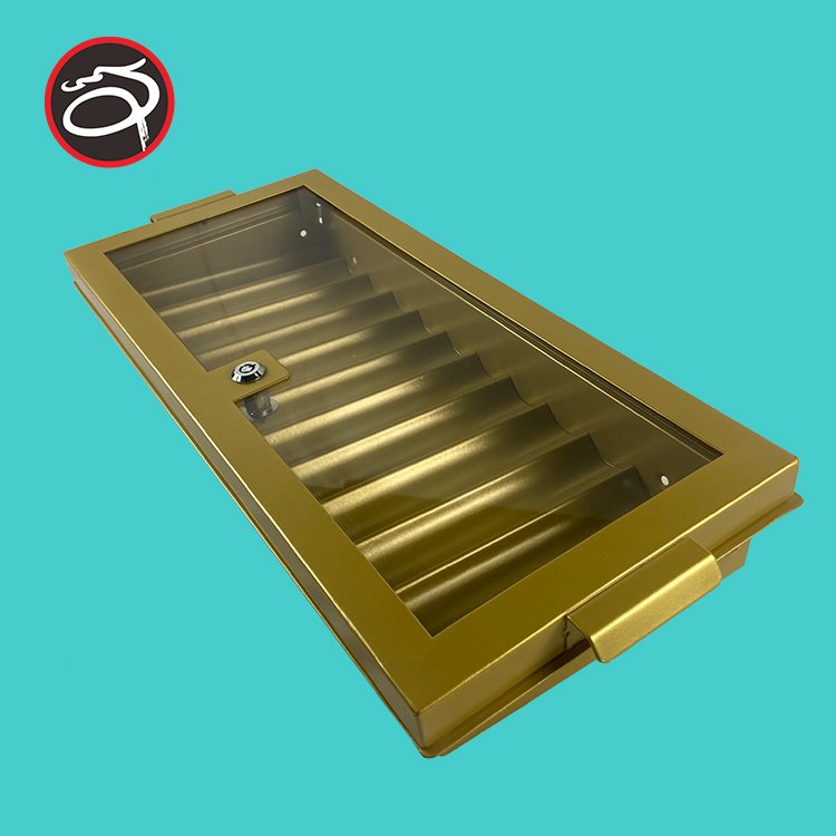 Luxury 12 Rows Metal Silvery Chip Tray for casino poker table gloden chip tray