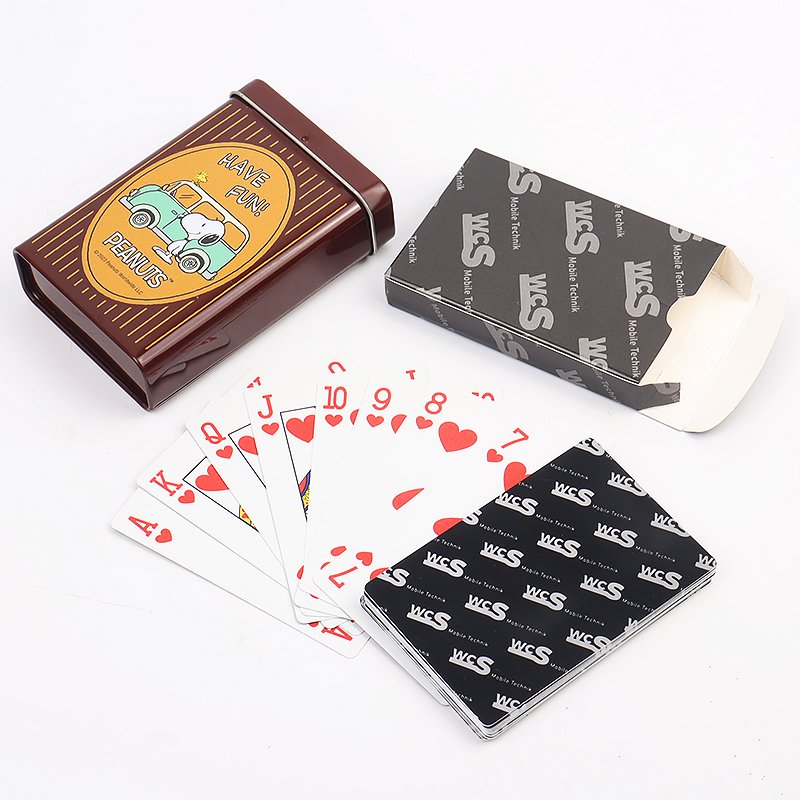 Casino High End Chip Reasonable Price 100% PVC Poker Cards With Custom Tinplate Box