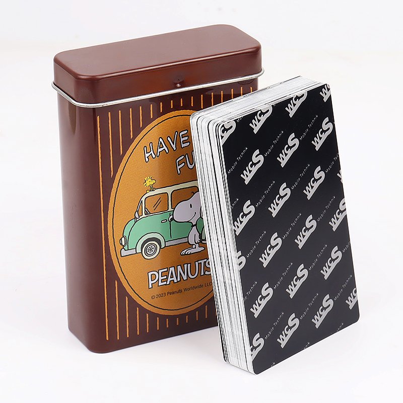 Casino High End Chip Reasonable Price 100% PVC Poker Cards With Custom Tinplate Box