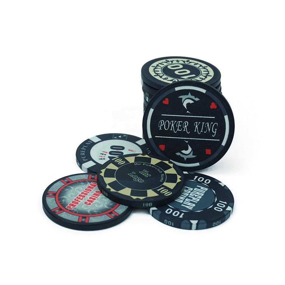 Wholesale 10g ceramic black poker chips ept diameter 39 43 45 46 48.5 50 52 55mm custom modern design for casino poker game