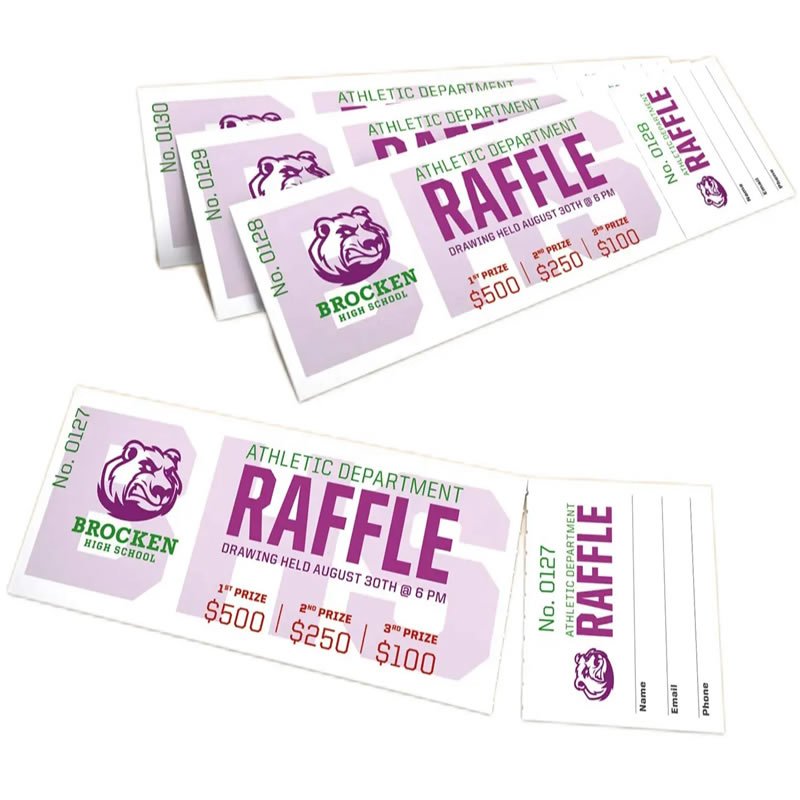 Recyclable Custom Casino Tickets Printable Customized Size Waterproof Casino Paper Tickets