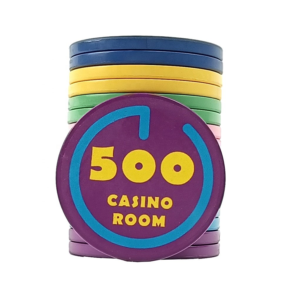 Casino room G design custom 39mm ceramic poker casino chips 10g custom wsop chips with bright color for games