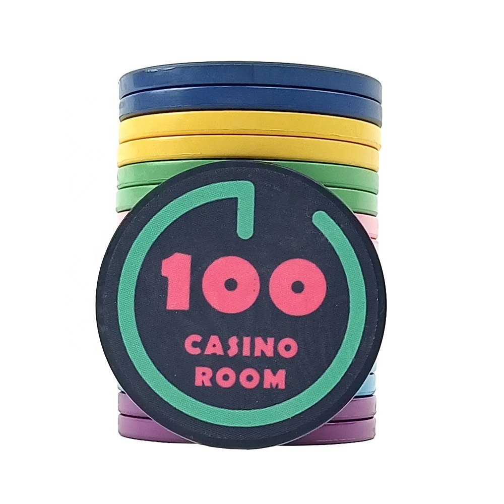 Casino room G design custom 39mm ceramic poker casino chips 10g custom wsop chips with bright color for games