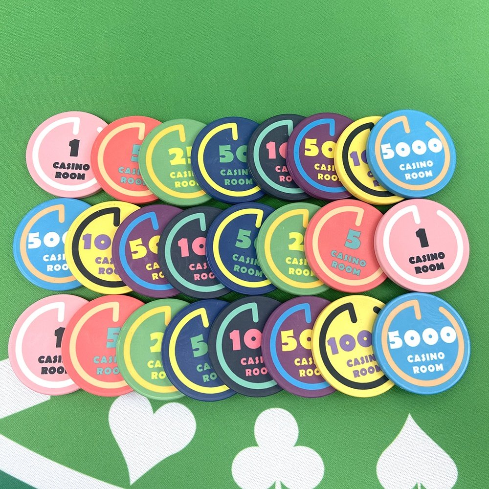 Casino room G design custom 39mm ceramic poker casino chips 10g custom wsop chips with bright color for games