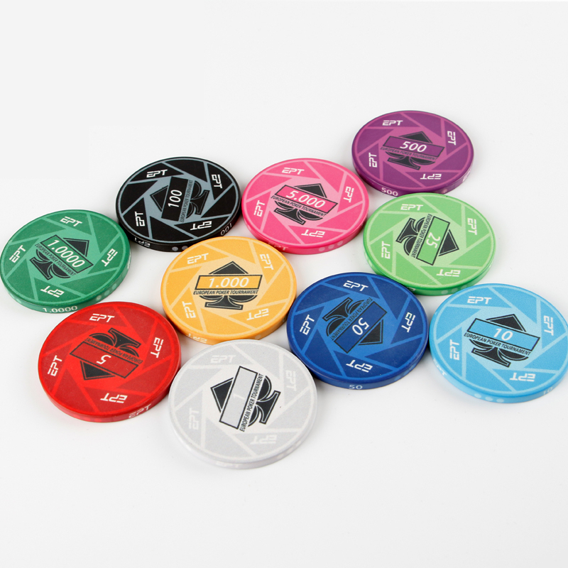 Hot Sale Custom Professional Texas Poker Chip EPT Ceramic Poker Chips For Chess Games