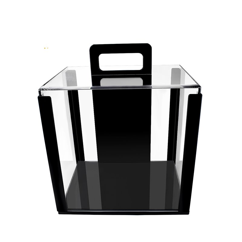 1000PCS Texas Hold'em Poker Chips Suitcase Cases With Password Acrylic Transparent Double Open Coin Boxes With 10 Chip Trays