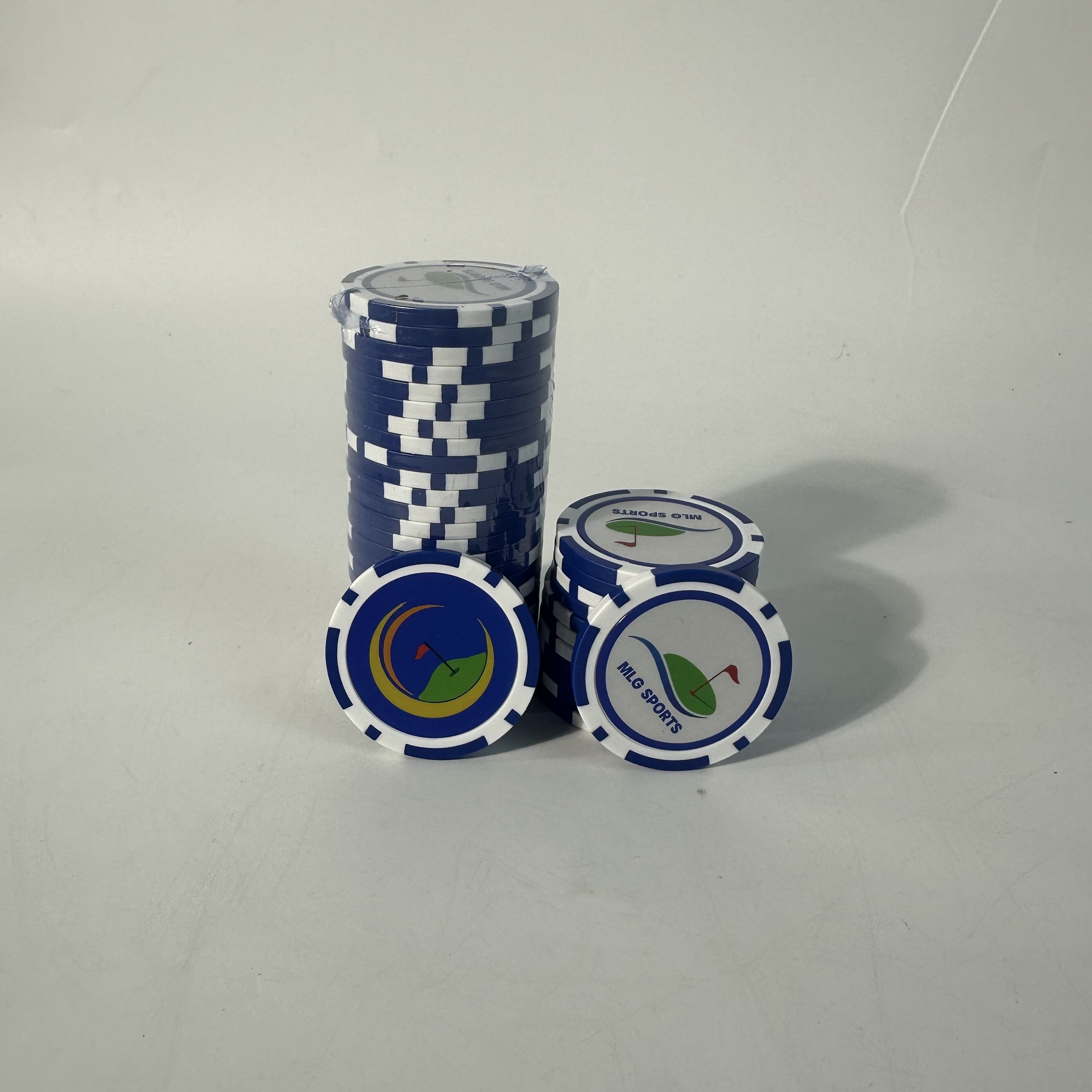 Customized Logo on Both Side 40mm Dia Poker chip Golf Ball Marker