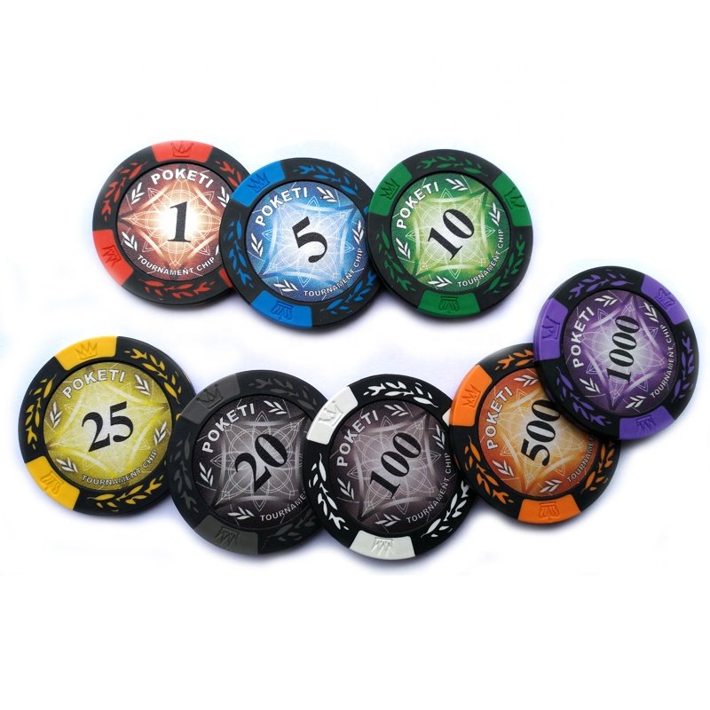 Custom design printed rfid casino abs CLAY NYLON poker chip