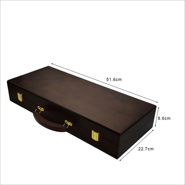 High Quality Custom Wooden Box Poker Chips Playing Card Poker Chips Set Case Box