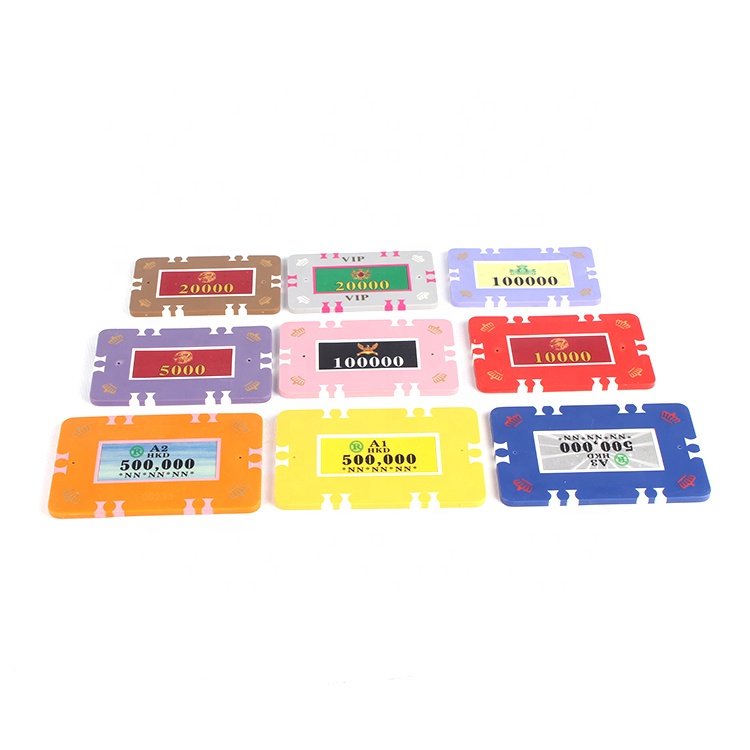 Wholesales Rectangular Casino UV Poker Chips Jetons