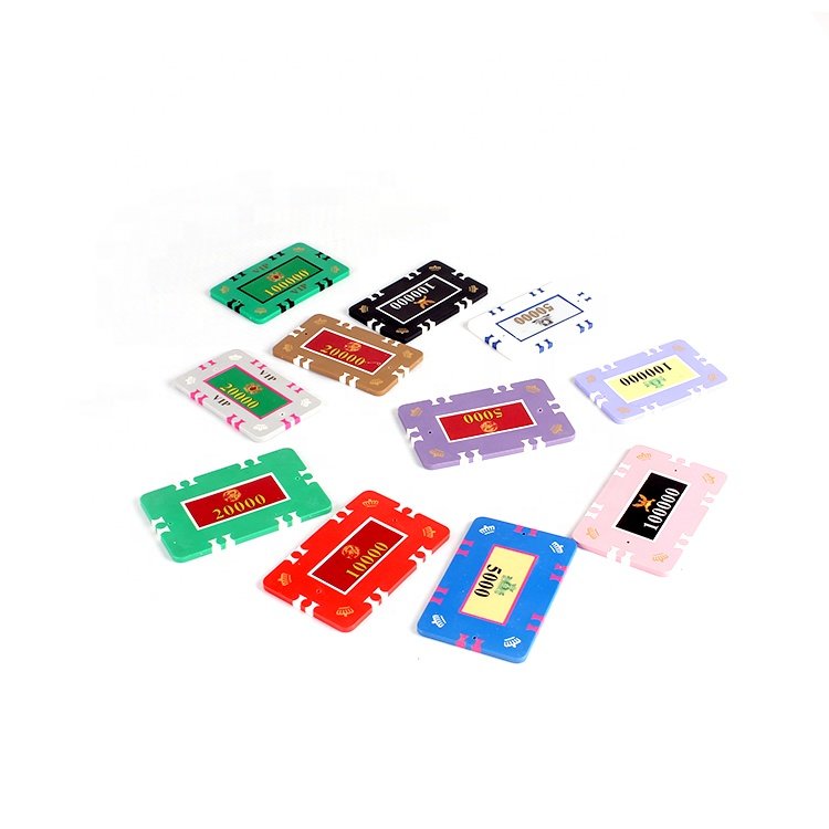 Wholesales Rectangular Casino UV Poker Chips Jetons