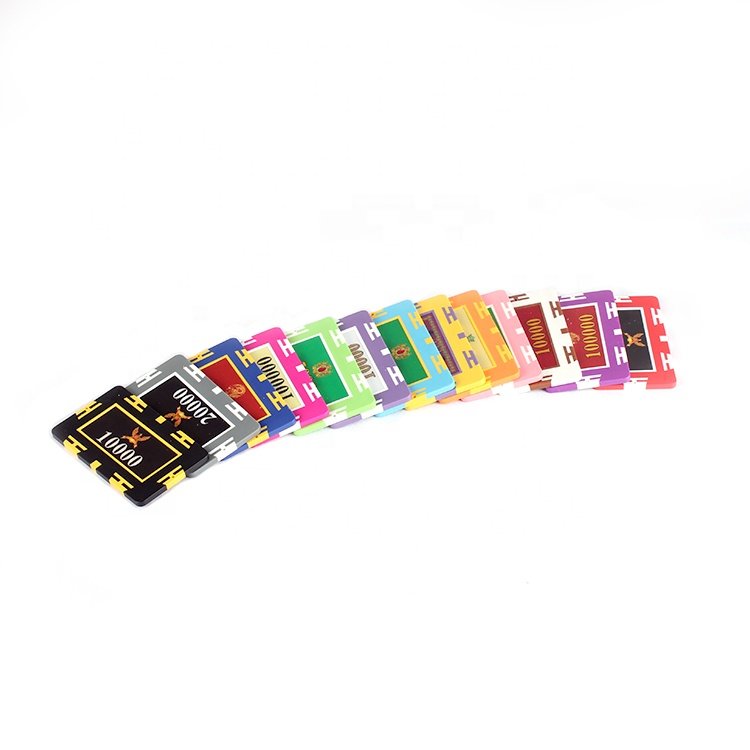 Wholesales Rectangular Casino UV Poker Chips Jetons
