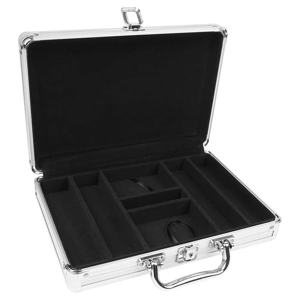 Silver Aluminium 200 capacity empty Poker Chip Case only
