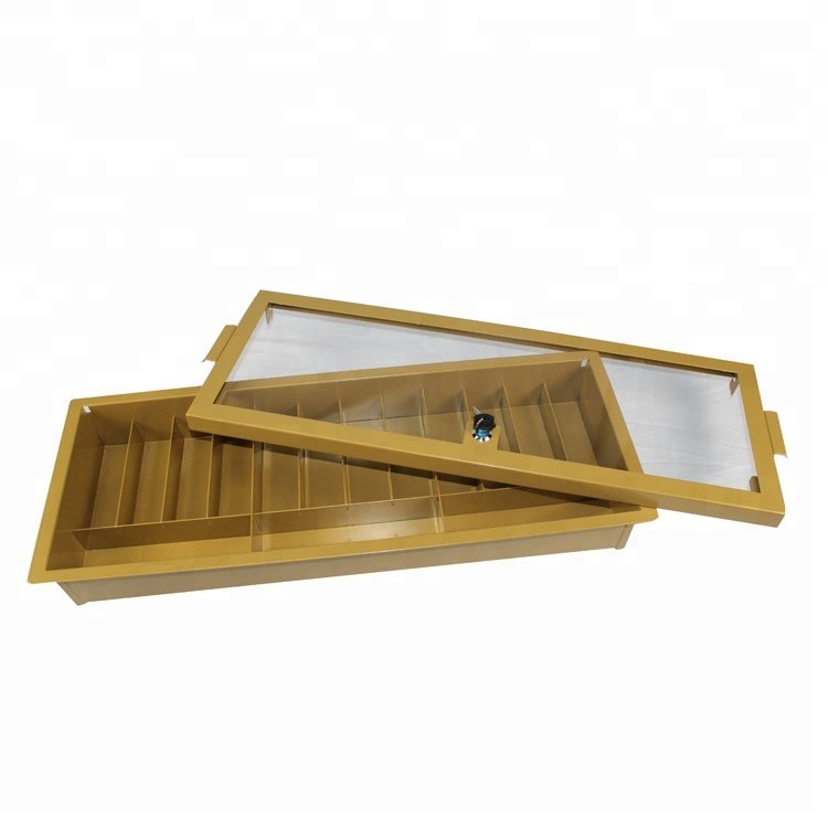 Metal Golden Chip and Cash Tray Casino Baccarat Texes Customize Luxury roulette wheels Blackjack table Acrylic Clay