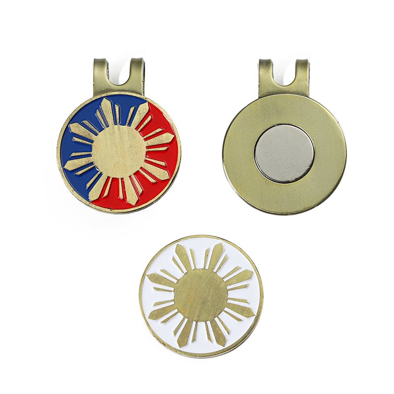 Manufacturer Golf Ball Marker Hat Clip Poker Chip Custom Design Pin Coin Embossed Ball Marker With Your Design