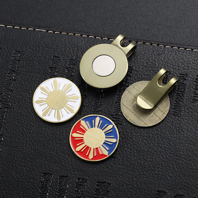 Manufacturer Golf Ball Marker Hat Clip Poker Chip Custom Design Pin Coin Embossed Ball Marker With Your Design