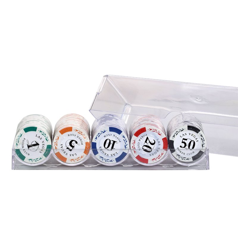 2019 40MM 14G clay poker chips with las vegas stickers