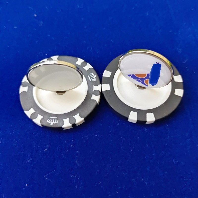Custom OEM personalized Removable Golf Ball Marker with Magnetic Poker Chip Printed with Your Text