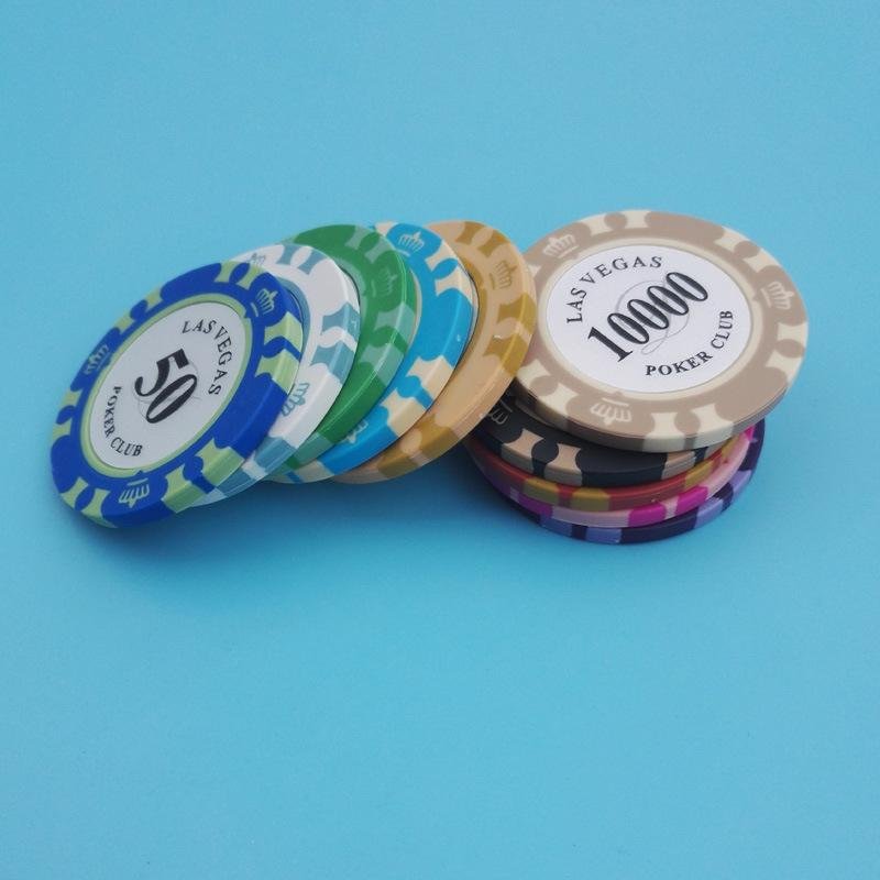 Custom Design Printable Logo Sticker Clay Crown 14g Poker Chips for Casino