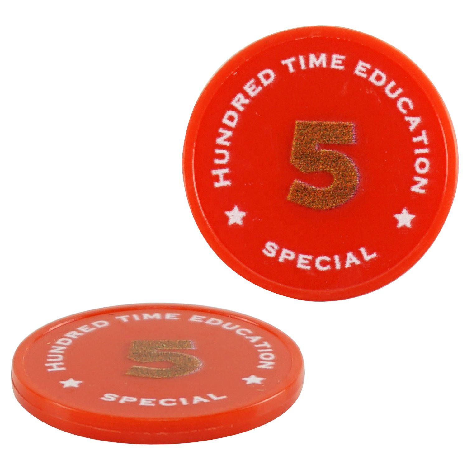 Cheap Free Design Customized Printing High Quality Plastic 32mm Round Chips For Kids Toy