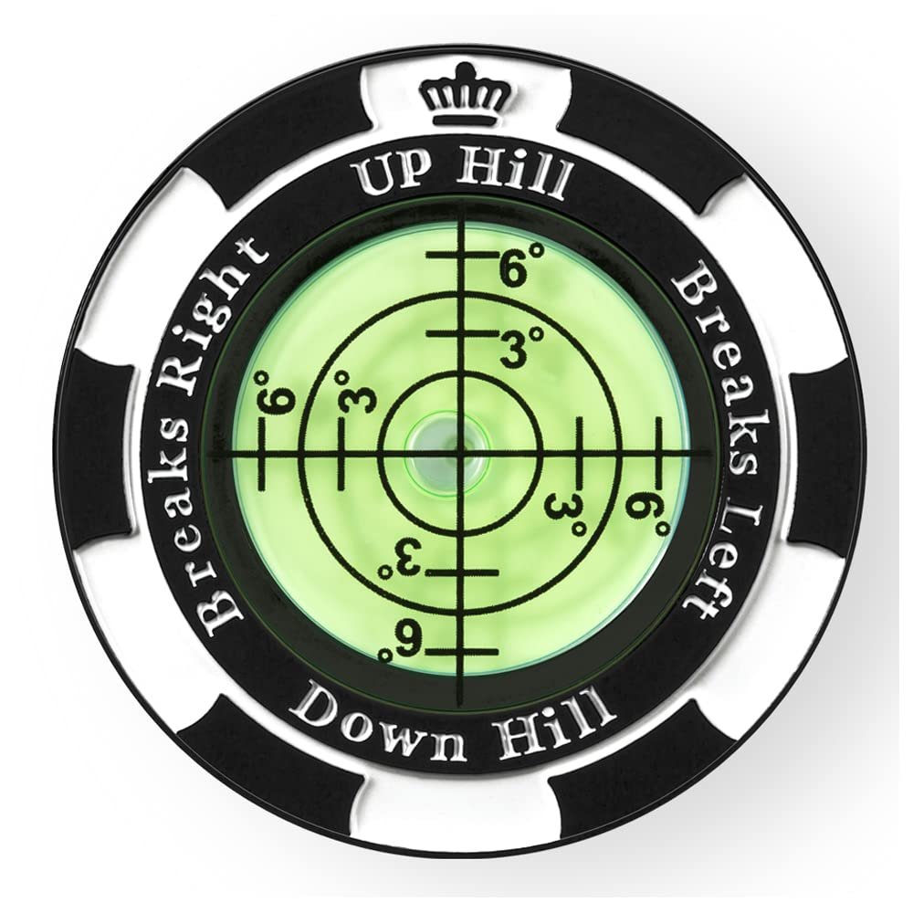Creative Poker Chip Ball Marker Golf set Putting Green Reading Aid Bubble Level High Precision Alignment Reader Tool Ball Marker