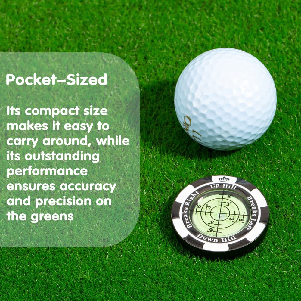 Creative Poker Chip Ball Marker Golf set Putting Green Reading Aid Bubble Level High Precision Alignment Reader Tool Ball Marker