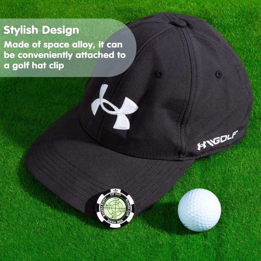 Creative Poker Chip Ball Marker Golf set Putting Green Reading Aid Bubble Level High Precision Alignment Reader Tool Ball Marker