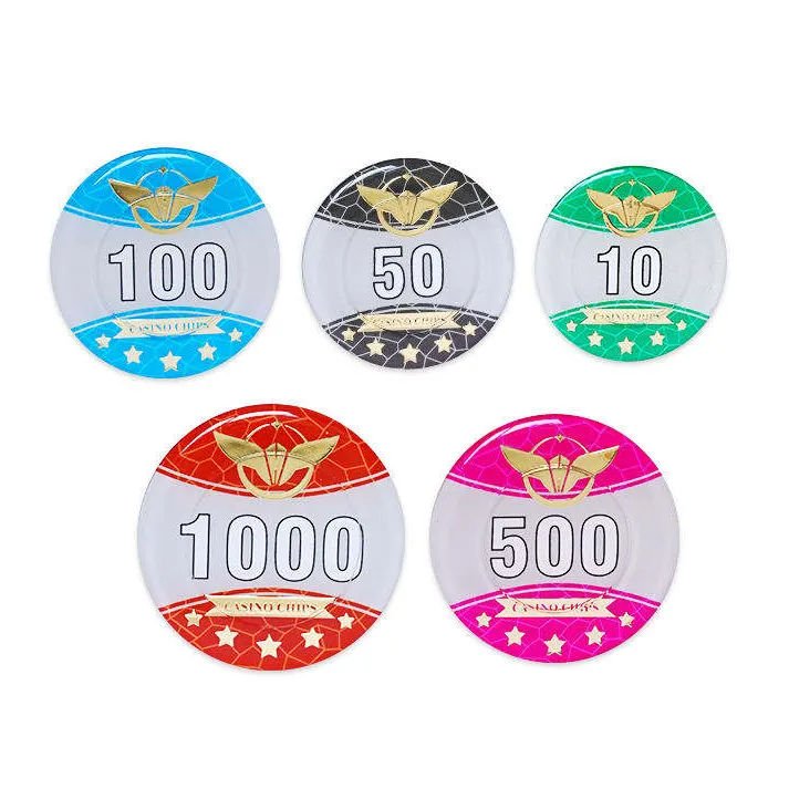 YH Casino Chips Manufacturers Custom Entertainment Professional Rfid Acrylic Poker Chips Poker Plaques