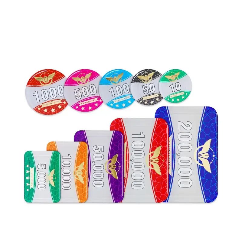 YH Casino Chips Manufacturers Custom Entertainment Professional Rfid Acrylic Poker Chips Poker Plaques