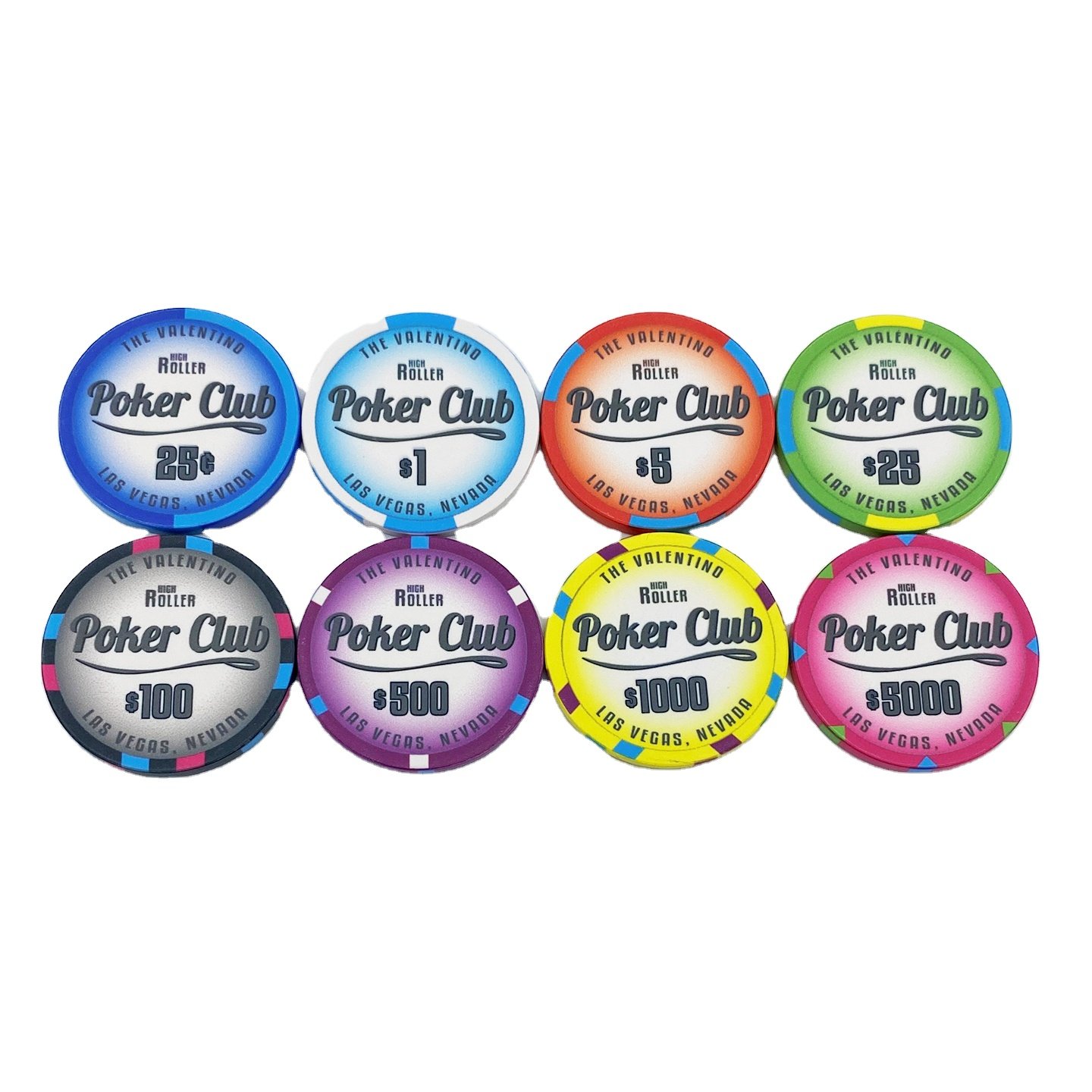 Fully customisable Professional Ceramic Material Poker Chips 10g and 40MM poker chips with customised design colour and logo
