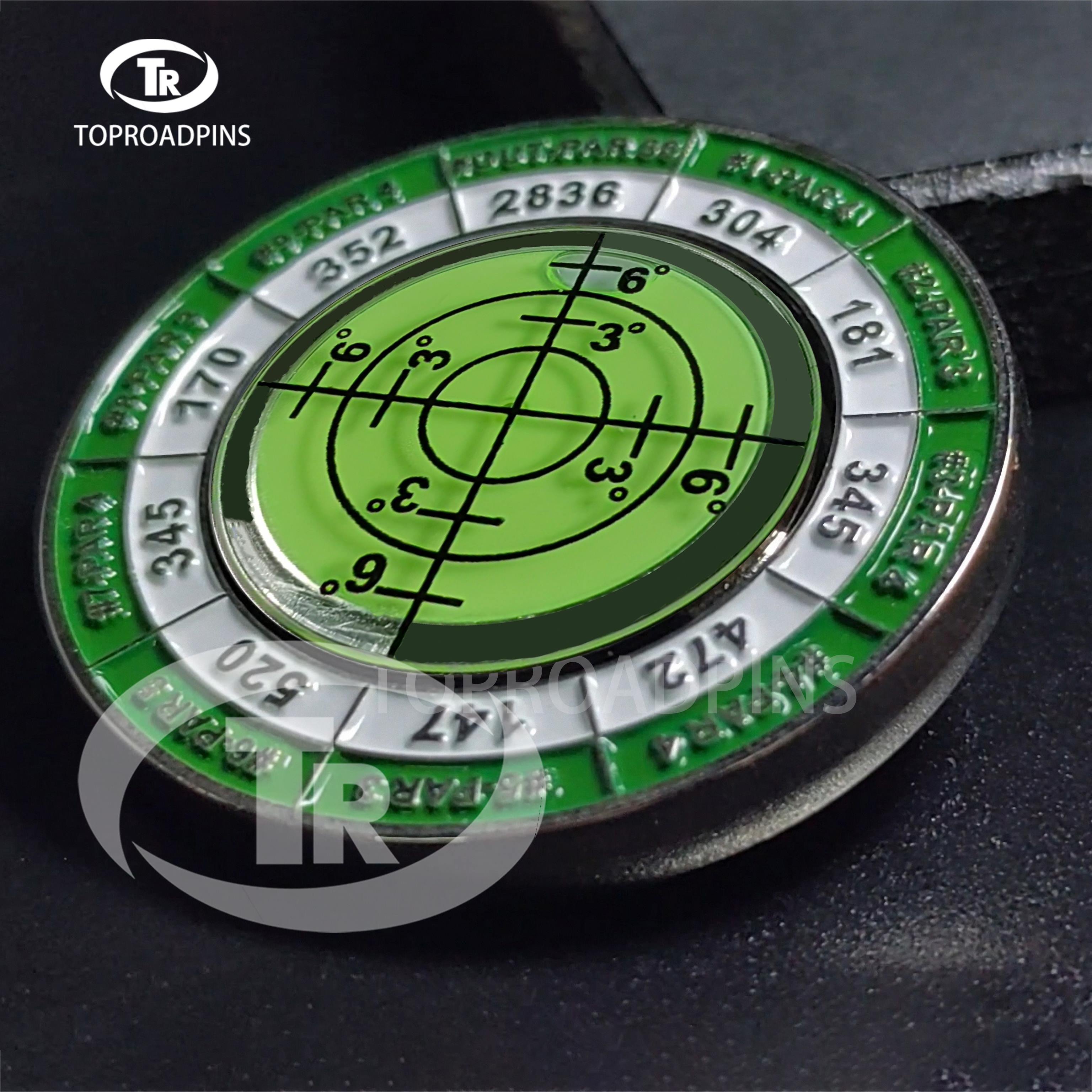 Design Professional Personalized Poker Chip Level Gauge Magnetic Hat Clip Golf Ball Marker
