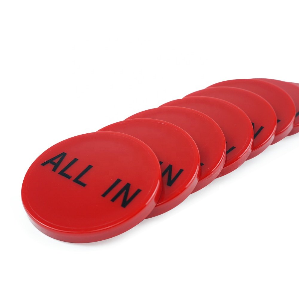 Hot sell casino accessory 50mm diameter All in 12g Round Plastic chips for casino games