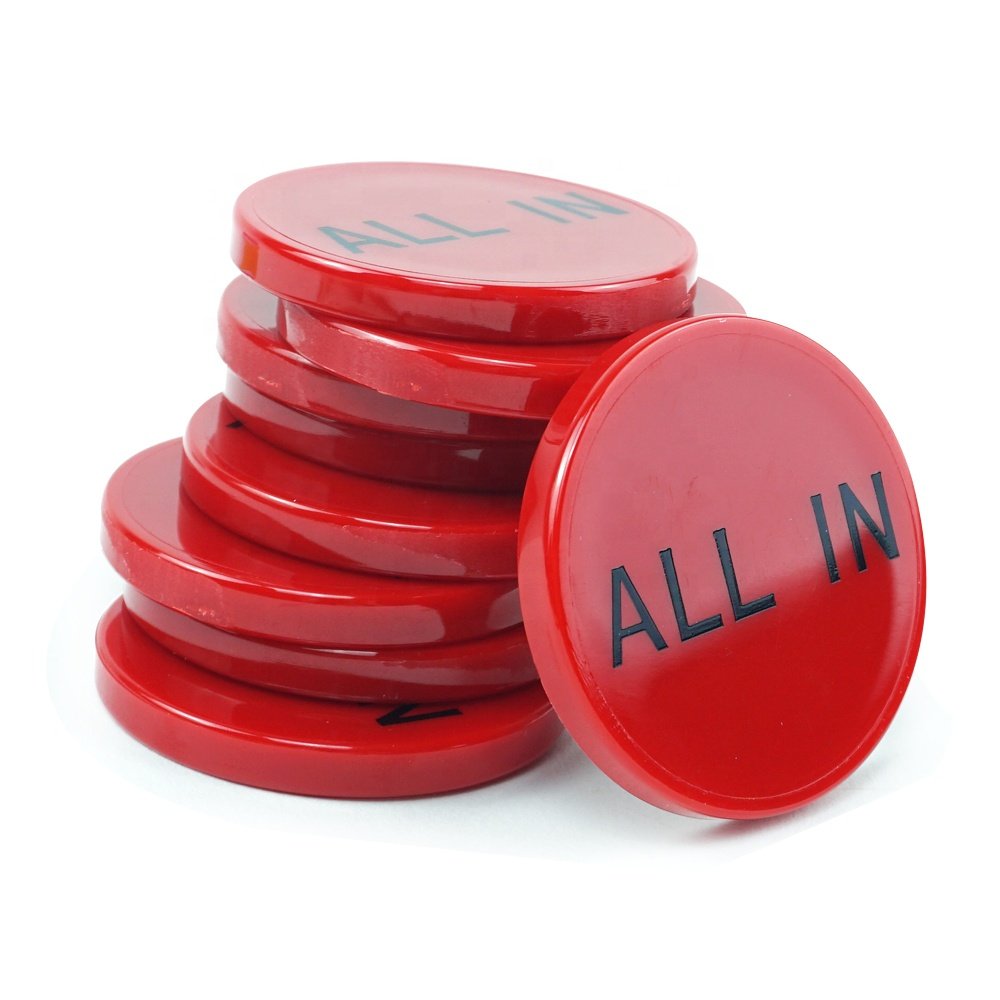 Hot sell casino accessory 50mm diameter All in 12g Round Plastic chips for casino games